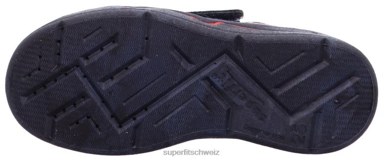 Babys Hausschuhe 44B2D103 Superfit benny - Slipper mit Klettverschluss Blau