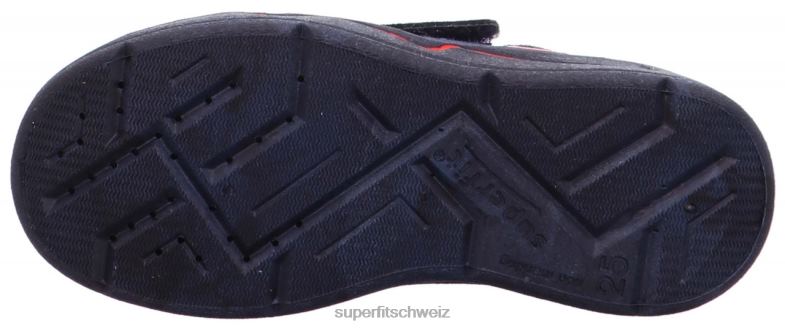 Babys Hausschuhe 44B2D103 Superfit benny - Slipper mit Klettverschluss Blau