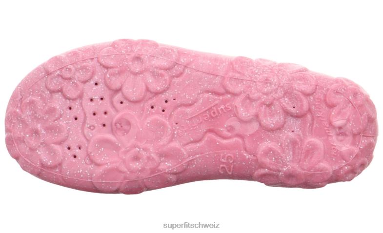 Babys Hausschuhe 44B2D105 Superfit bonny - Slipper mit Klettverschluss grau/mehrfarbig
