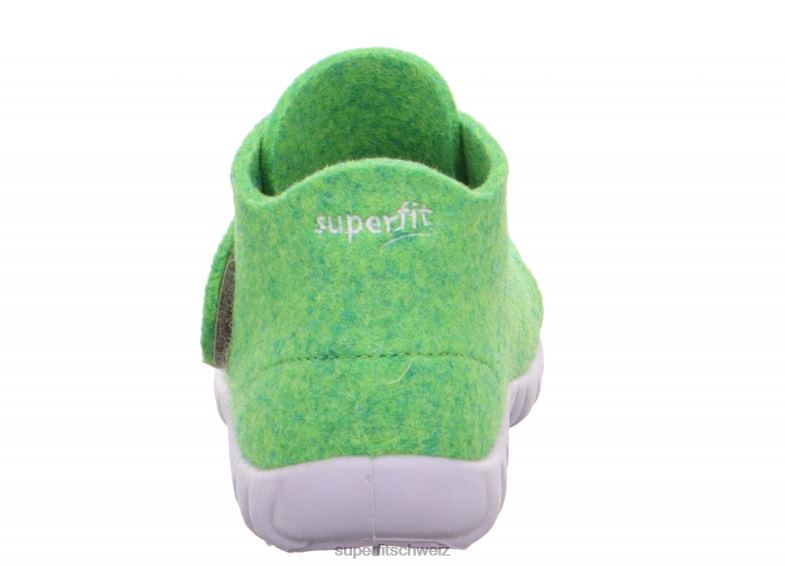 Babys Hausschuhe 44B2D120 Superfit happy - Slipper mit Klettverschluss Grün