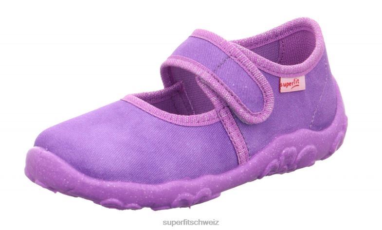 Babys Hausschuhe 44B2D124 Superfit bonny - Slipper mit Klettverschluss lila