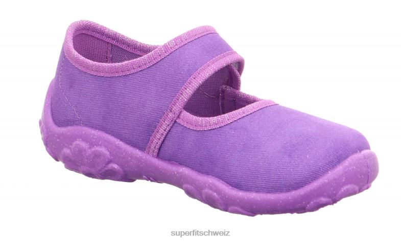 Babys Hausschuhe 44B2D124 Superfit bonny - Slipper mit Klettverschluss lila