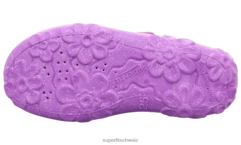 Babys Hausschuhe 44B2D124 Superfit bonny - Slipper mit Klettverschluss lila
