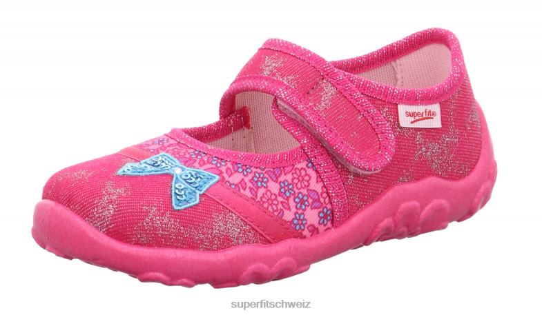 Babys Hausschuhe 44B2D125 Superfit bonny - Slipper mit Klettverschluss Rosa