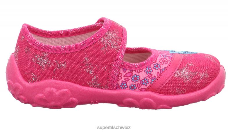Babys Hausschuhe 44B2D125 Superfit bonny - Slipper mit Klettverschluss Rosa