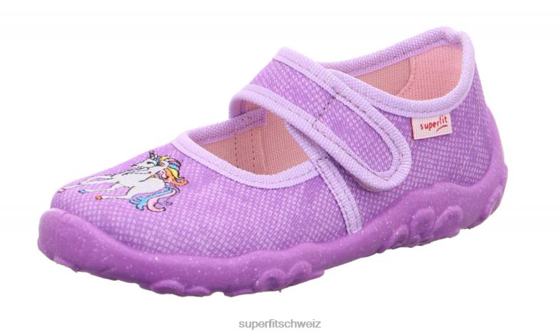 Babys Hausschuhe 44B2D126 Superfit bonny - Slipper mit Klettverschluss lila
