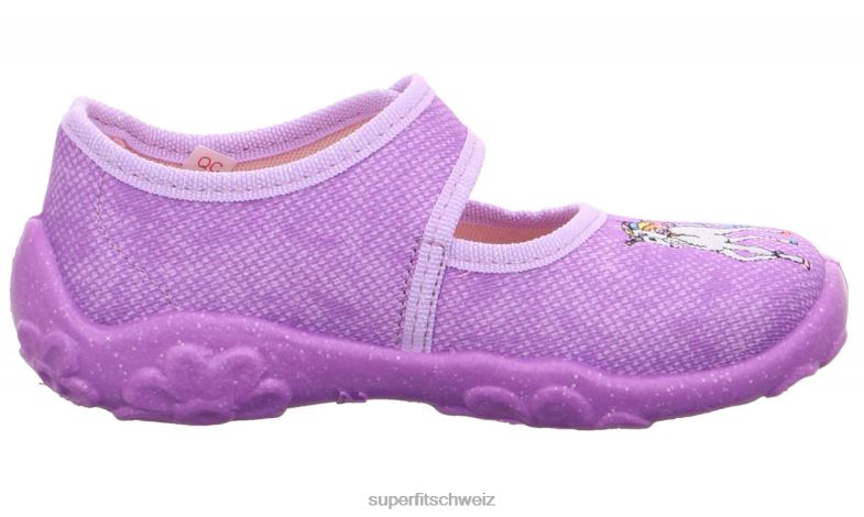 Babys Hausschuhe 44B2D126 Superfit bonny - Slipper mit Klettverschluss lila