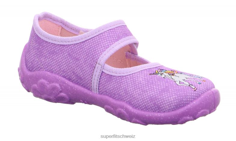 Babys Hausschuhe 44B2D126 Superfit bonny - Slipper mit Klettverschluss lila
