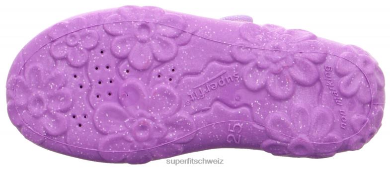 Babys Hausschuhe 44B2D126 Superfit bonny - Slipper mit Klettverschluss lila