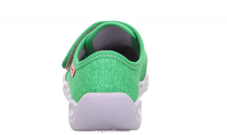 Babys Hausschuhe 44B2D134 Superfit bubble - Slipper mit Klettverschluss Grün