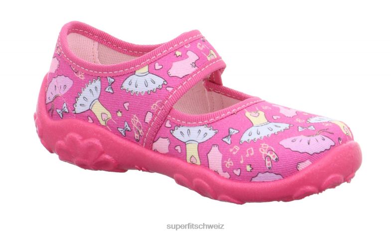 Babys Hausschuhe 44B2D135 Superfit bonny - Slipper mit Klettverschluss Rosa