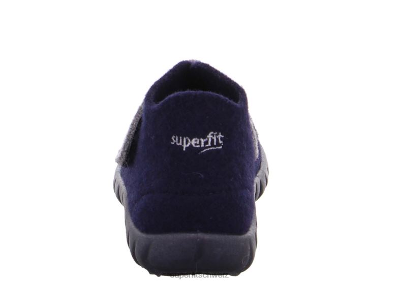 Babys Hausschuhe 44B2D139 Superfit happy - Slipper mit Klettverschluss Ozean/Kombi
