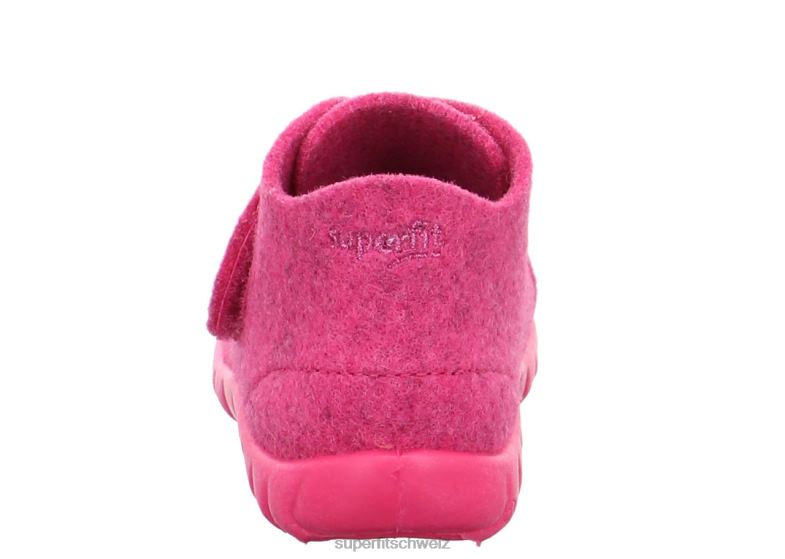 Babys Hausschuhe 44B2D140 Superfit happy - Slipper mit Klettverschluss Rosa