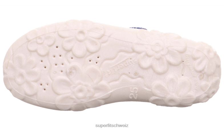 Babys Hausschuhe 44B2D145 Superfit bonny - Slipper mit Klettverschluss blau/mehrfarbig