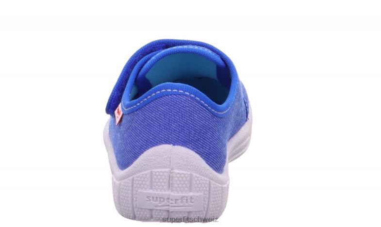 Babys Hausschuhe 44B2D147 Superfit bill - Slipper mit Klettverschluss Blau
