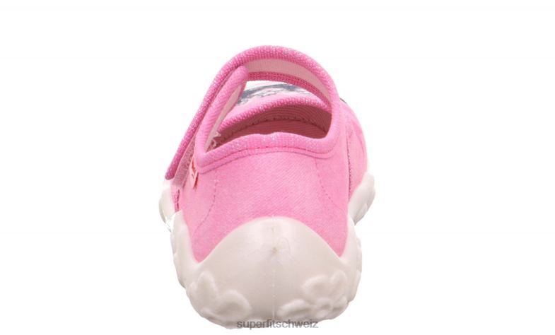 Babys Hausschuhe 44B2D153 Superfit bonny - Slipper mit Klettverschluss rosa/mehrfarbig