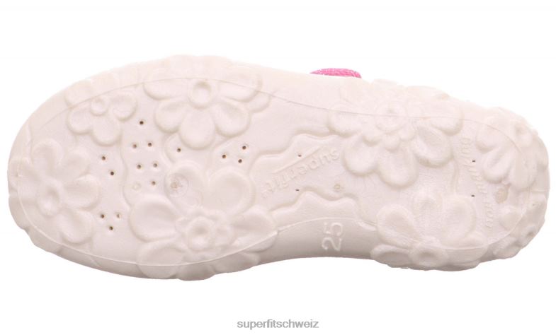 Babys Hausschuhe 44B2D153 Superfit bonny - Slipper mit Klettverschluss rosa/mehrfarbig
