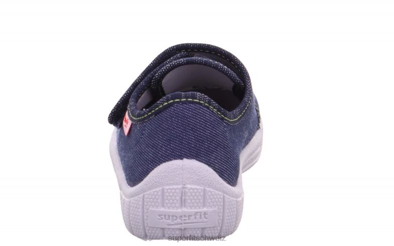 Babys Hausschuhe 44B2D154 Superfit bill - Slipper mit Klettverschluss Blau