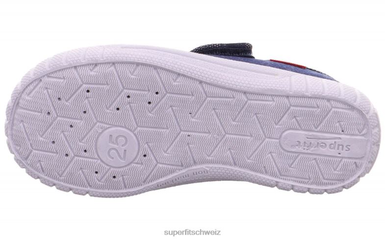 Babys Hausschuhe 44B2D154 Superfit bill - Slipper mit Klettverschluss Blau