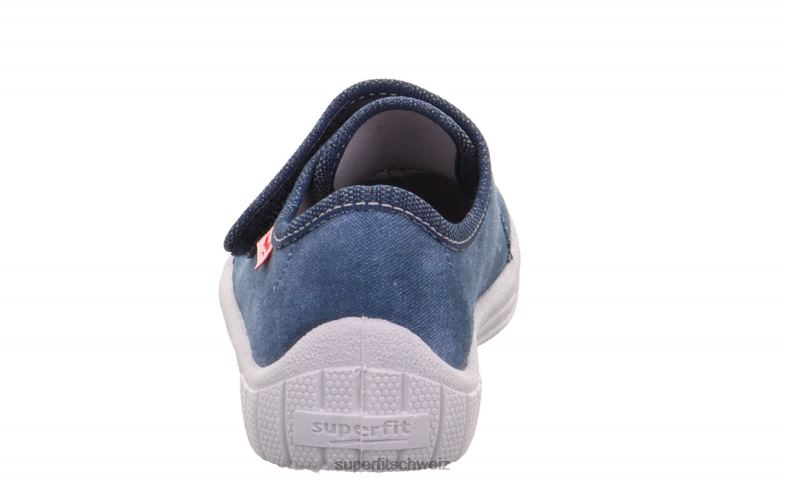 Babys Hausschuhe 44B2D15 Superfit bill - Slipper mit Klettverschluss Blau