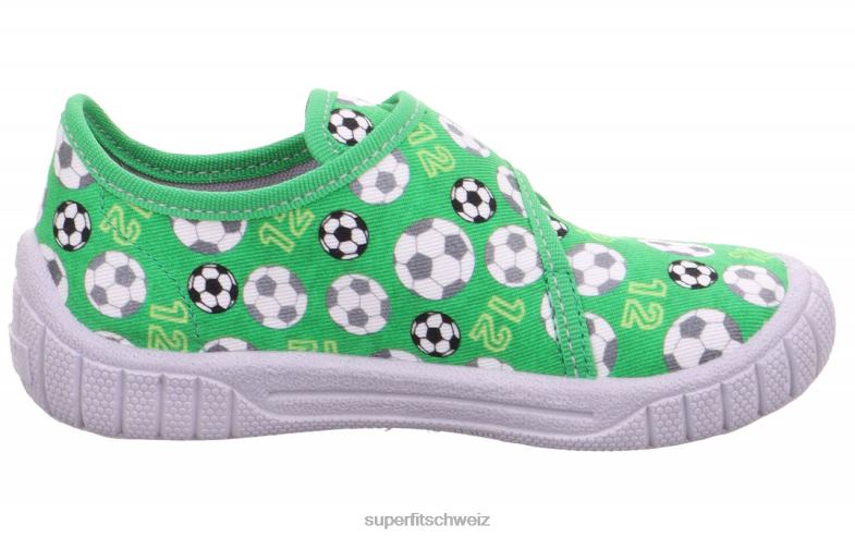 Babys Hausschuhe 44B2D161 Superfit bill - Slipper mit Klettverschluss Grün