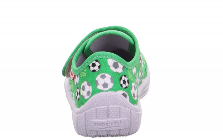 Babys Hausschuhe 44B2D161 Superfit bill - Slipper mit Klettverschluss Grün
