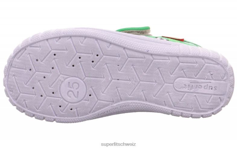 Babys Hausschuhe 44B2D161 Superfit bill - Slipper mit Klettverschluss Grün