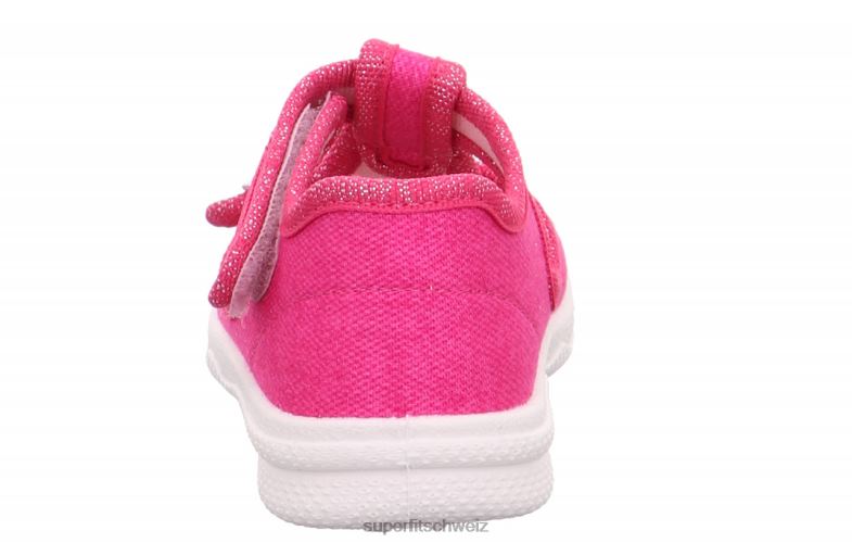Babys Hausschuhe 44B2D163 Superfit Polly - Slipper mit Klettverschluss Rosa