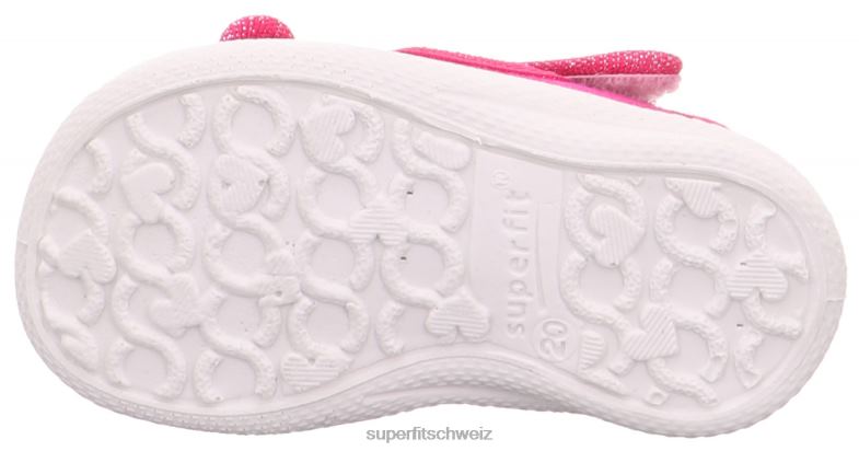 Babys Hausschuhe 44B2D163 Superfit Polly - Slipper mit Klettverschluss Rosa