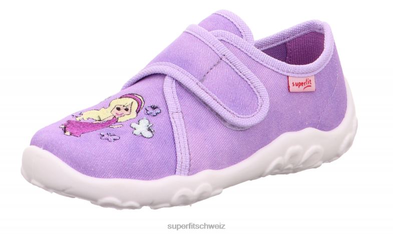 Babys Hausschuhe 44B2D164 Superfit bonny - Slipper mit Klettverschluss lila