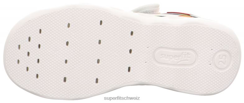 Babys Hausschuhe 44B2D17 Superfit bubble - Slipper mit Klettverschluss orange/mehrfarbig