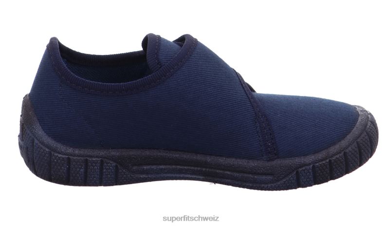 Babys Hausschuhe 44B2D18 Superfit bill - Slipper mit Klettverschluss Ozean/Kombi