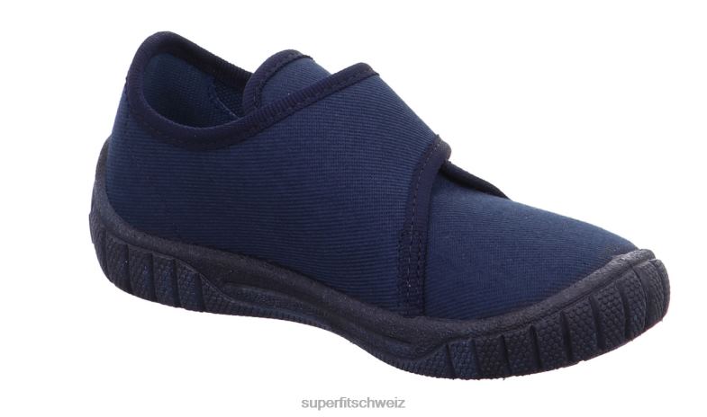 Babys Hausschuhe 44B2D18 Superfit bill - Slipper mit Klettverschluss Ozean/Kombi