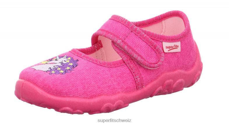 Babys Hausschuhe 44B2D19 Superfit bonny - Slipper mit Klettverschluss Pink Lila