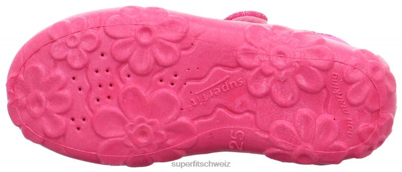 Babys Hausschuhe 44B2D19 Superfit bonny - Slipper mit Klettverschluss Pink Lila
