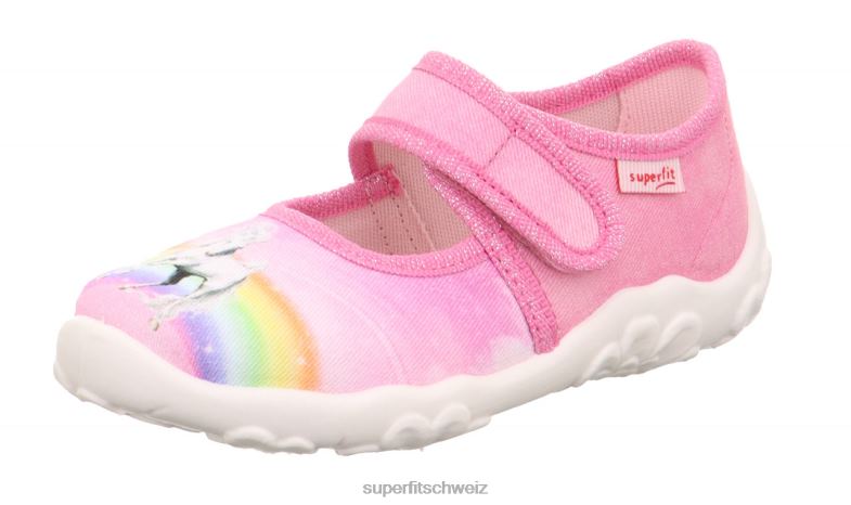 Babys Hausschuhe 44B2D28 Superfit bonny - Slipper mit Klettverschluss Rosa