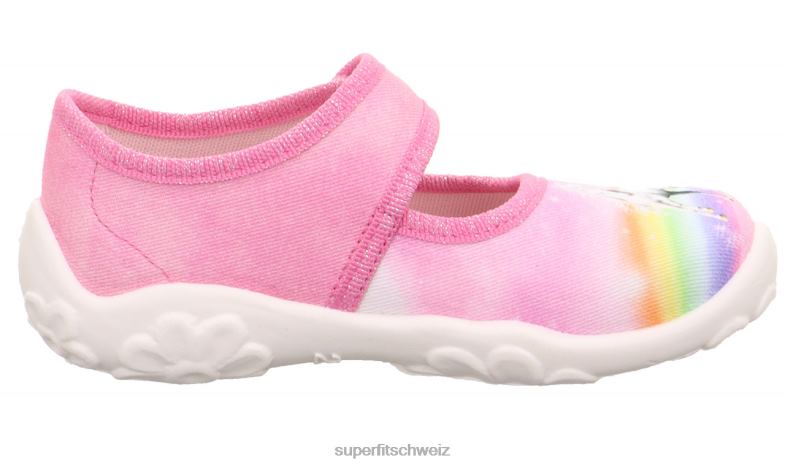 Babys Hausschuhe 44B2D28 Superfit bonny - Slipper mit Klettverschluss Rosa