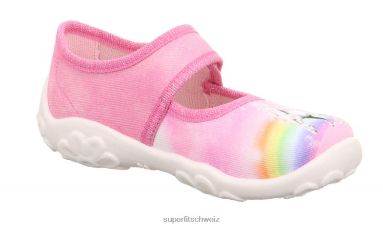 Babys Hausschuhe 44B2D28 Superfit bonny - Slipper mit Klettverschluss Rosa