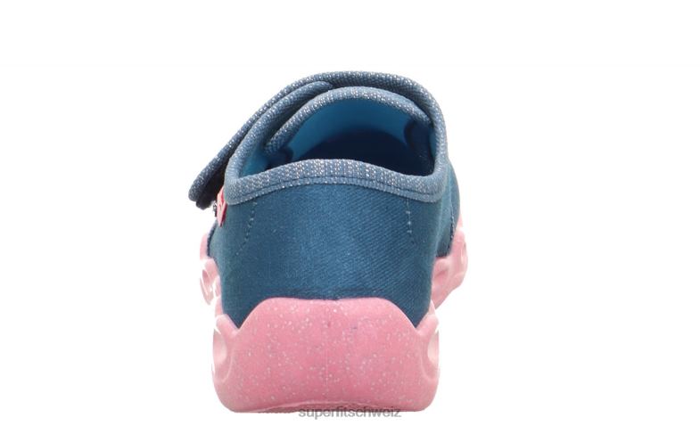 Babys Hausschuhe 44B2D29 Superfit bubble - Slipper mit Klettverschluss Blau
