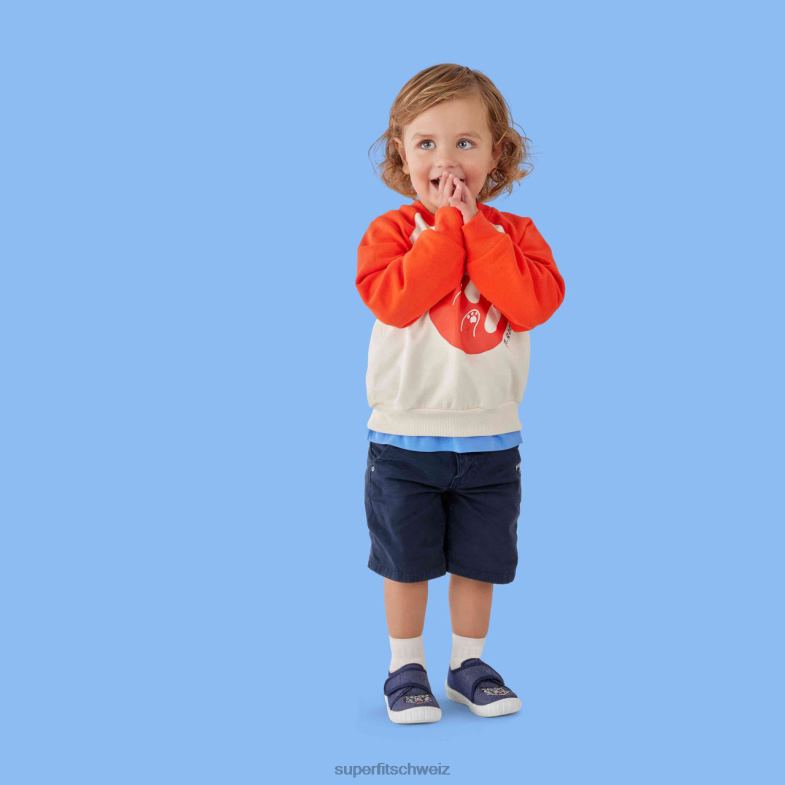 Babys Hausschuhe 44B2D31 Superfit bill - Slipper mit Klettverschluss Blau