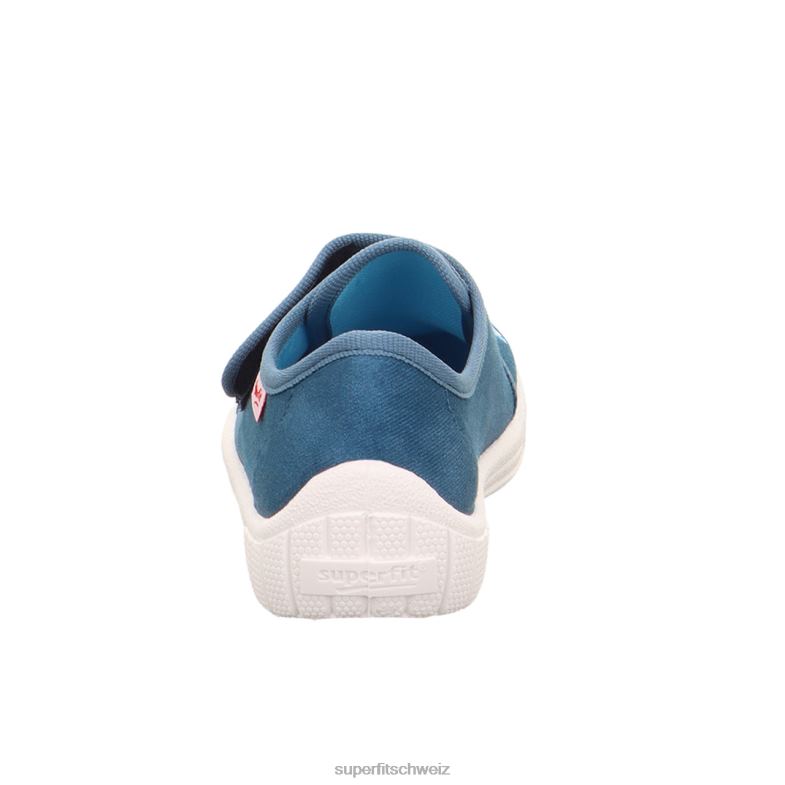 Babys Hausschuhe 44B2D33 Superfit bill - Slipper mit Klettverschluss Blau