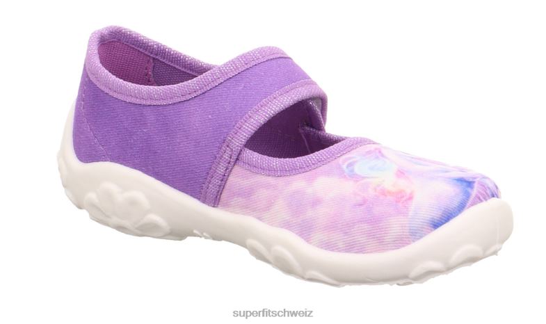Babys Hausschuhe 44B2D35 Superfit bonny - Slipper mit Klettverschluss lila