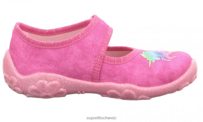 Babys Hausschuhe 44B2D40 Superfit bonny - Slipper mit Klettverschluss rosa/mehrfarbig
