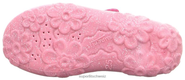 Babys Hausschuhe 44B2D40 Superfit bonny - Slipper mit Klettverschluss rosa/mehrfarbig