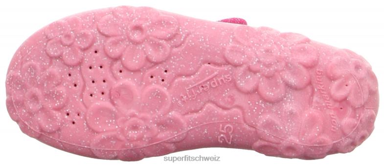 Babys Hausschuhe 44B2D40 Superfit bonny - Slipper mit Klettverschluss rosa/mehrfarbig