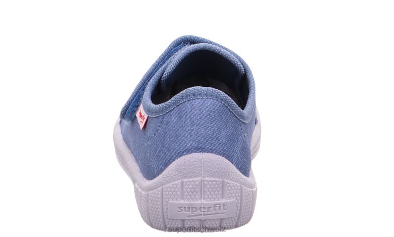 Babys Hausschuhe 44B2D43 Superfit bill - Slipper mit Klettverschluss Blau