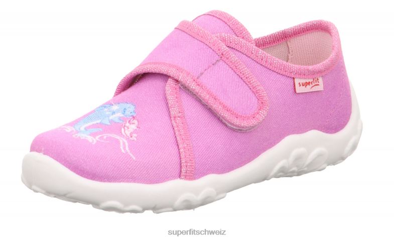 Babys Hausschuhe 44B2D44 Superfit bonny - Slipper mit Klettverschluss Rosa