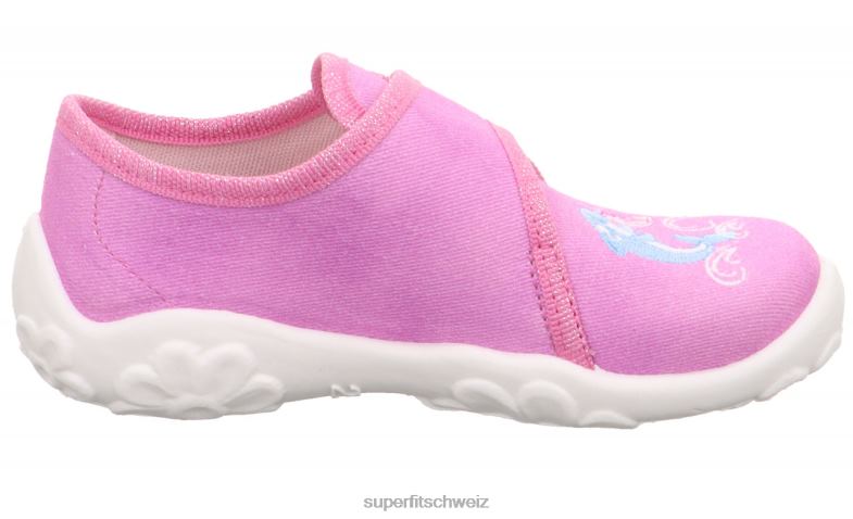 Babys Hausschuhe 44B2D44 Superfit bonny - Slipper mit Klettverschluss Rosa