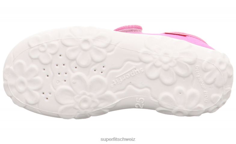 Babys Hausschuhe 44B2D44 Superfit bonny - Slipper mit Klettverschluss Rosa