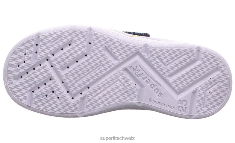 Babys Hausschuhe 44B2D46 Superfit benny - Slipper mit Klettverschluss Blau